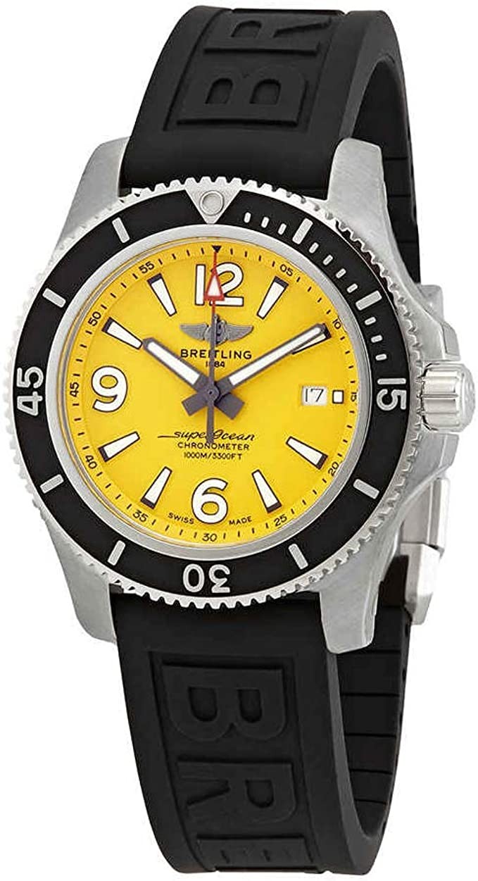 Breitling Superocean II Automatic Yellow Dial Men's Watch A17367021I1S2
