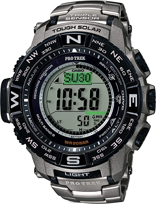 CASIO Men's Pro Trek PRW-3500T-7CR Tough Solar Triple Sensor Digital Sports Watch
