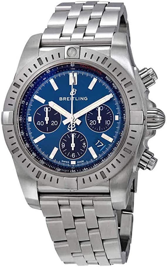 Breitling Chronomat B01 Chronograph 44 Blue Dial Men's Watch AB0115101C1A1