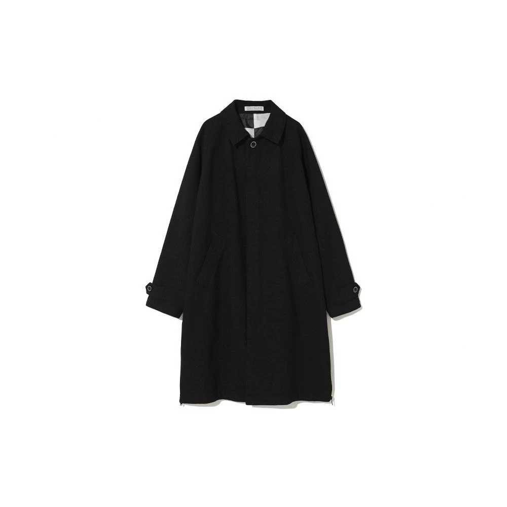 Fragmented wool raglan coat "Black CK"