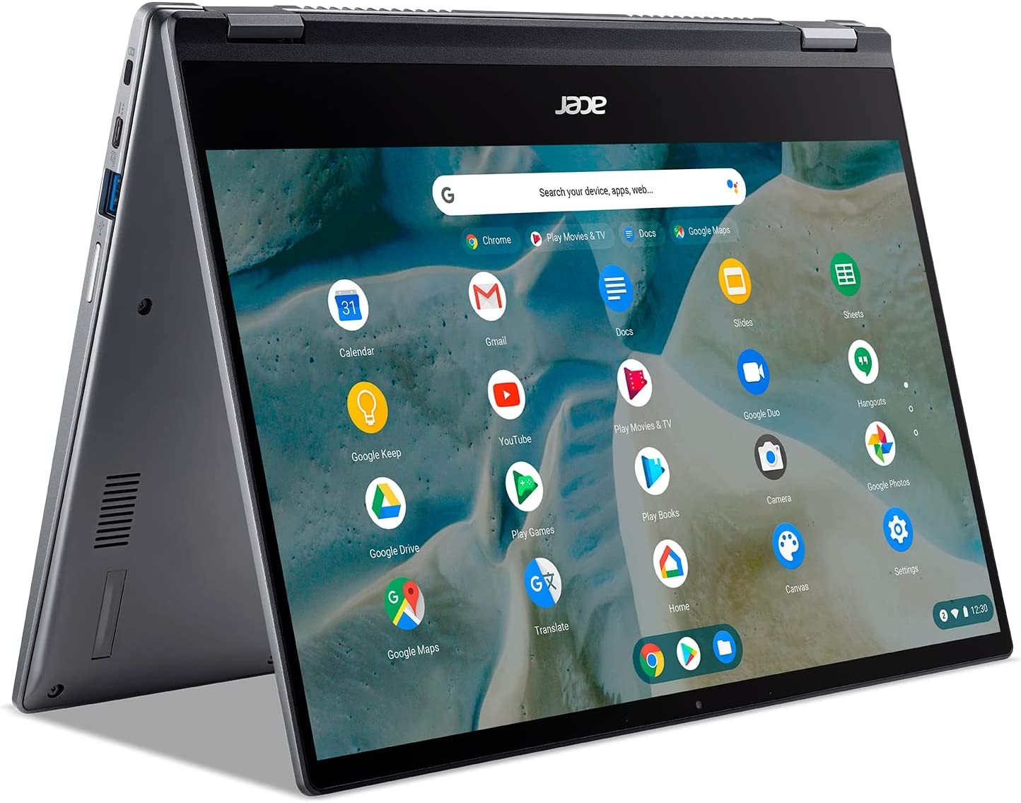 Acer Chromebook Enterprise Spin 514 Convertible Laptop | AMD Ryzen 5 3500C | 14" Full HD IPS Touch Display | 8GB DDR4 | 128GB SSD | microSD | Wi-Fi 5 | Backlit Keyboard | Chrome OS | CP514-1WH-R1H8