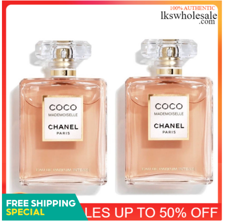 2 Bottle Best Seller Women Favorite Perfume CHANEL_COCO_MADEMOISELLE Eau De Parfum Intense 100ML