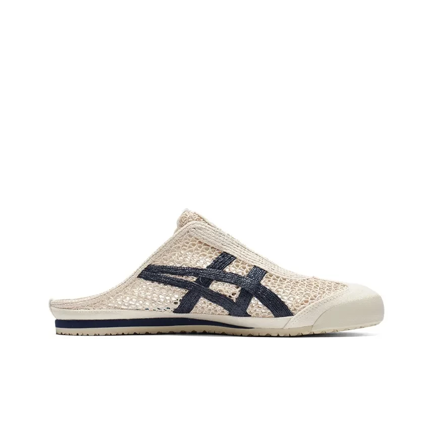 Onitsuka Tiger鬼塚虎 MEXICO 66 SABOT 舒适百搭 防滑包头拖鞋 男女同款 米蓝色