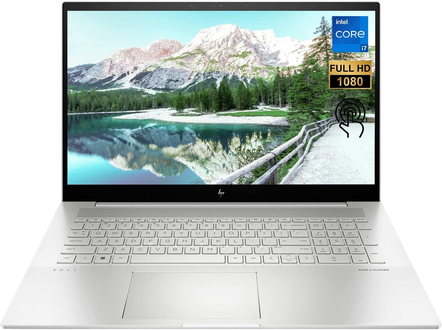 2022 Newest HP Envy Laptop, 17.3" Full HD Touchscreen, 12th Gen Intel Core i7-1260P 12-Core Processor, 32GB RAM, 512GB PCIe SSD, Backlit Keyboard, HDMI, USB Type-C, Wi-Fi 6, Windows 11 Home, Silver