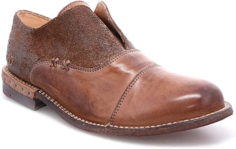 Bed|Stu Rose Women's Loafer - Distressed Leather Slip-On Loafers for Women