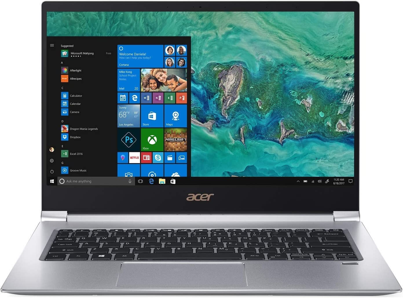 Acer Swift 3 SF314-55-55UT Laptop, 14" Full HD, 8th Gen Intel Core i5-8265U, 8GB DDR4, 256GB PCIe SSD, Gigabit WiFi, Back-Lit Keyboard, Windows 10