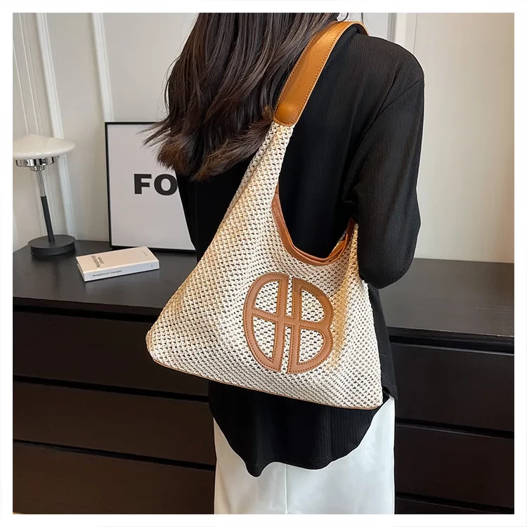 2023 New Straw Tote Bag Bags Women Luxury Handbags Free Shipping Female Large Capacity Light Women's Spring Summer Shoulder Hand