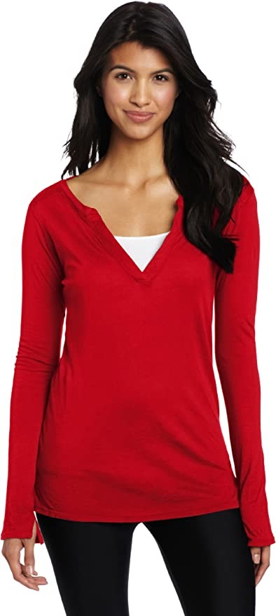 Beyond Yoga Organic 长袖亨利衫,猩红色,S 码