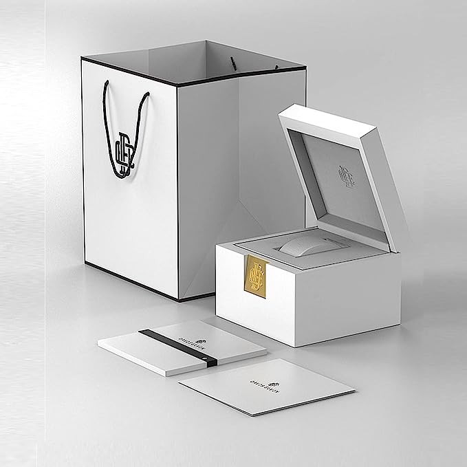 DAVIS ELVIN-男式自动手表 Daviselvinwatch 酒桶手表 带瑞士手表机芯防水机械手表与您的衣服和场合真正的男士手表 - DR05-1, 黑色//白色, 时尚艺术